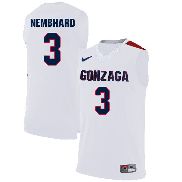 Men #3 Andrew Nembhard Gonzaga Bulldogs College Basketball Jerseys Sale-White